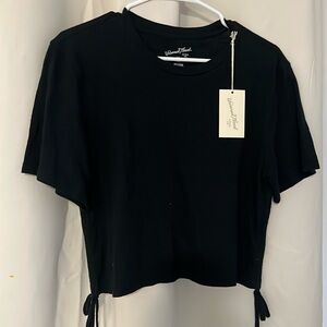 Universal thread black crop top NWTs